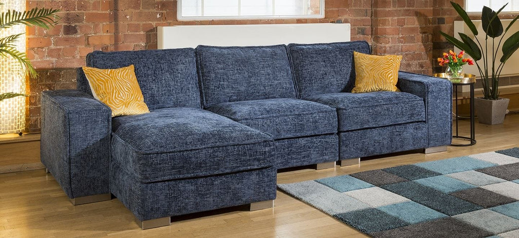 Luxury Large Modern Soft 3 Seater & Chaise Many Colours & Fabrics 1L