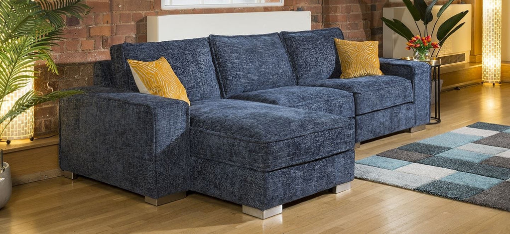 Luxury Large Modern Soft 3 Seater & Chaise Many Colours & Fabrics 1L