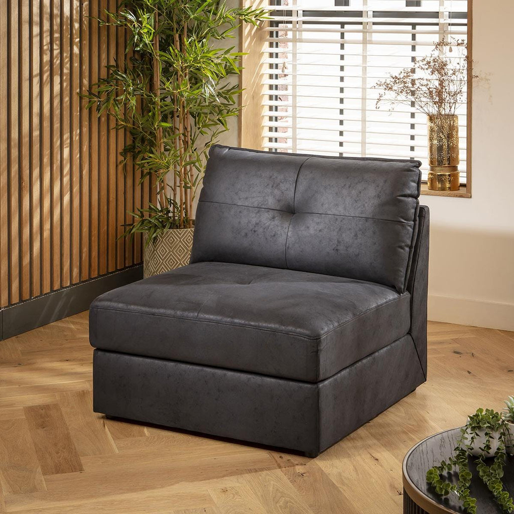 Archie 8 Seater U-Shape Sofa Black 360x270cm 11