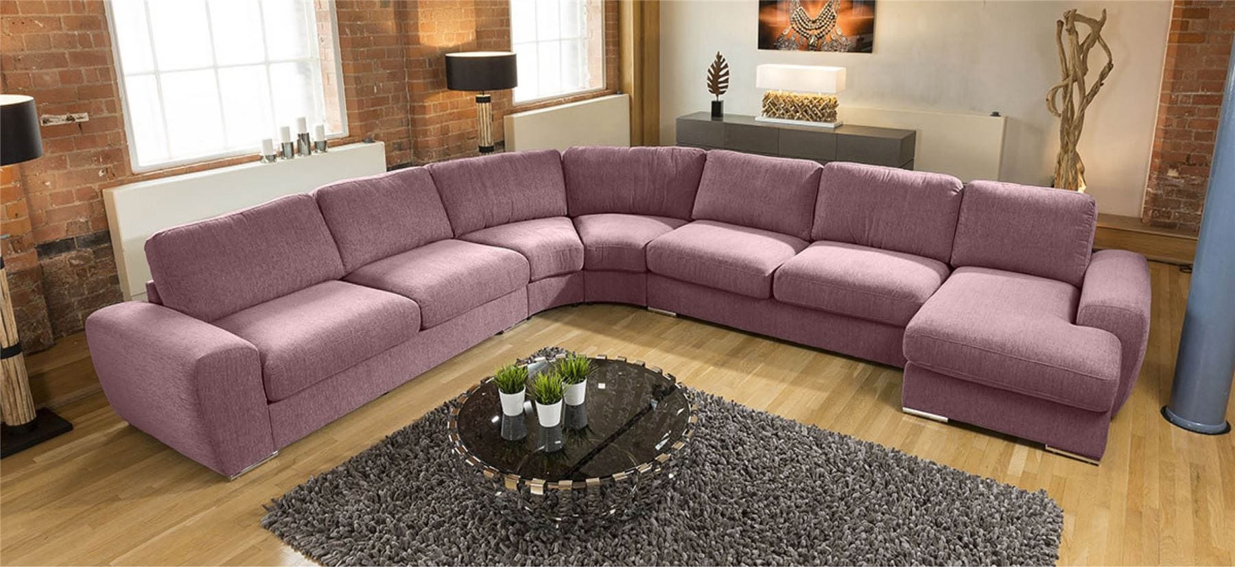 Luxury Massive Ultra Modern L Shape Sofa Corner Group Grande 23RH New