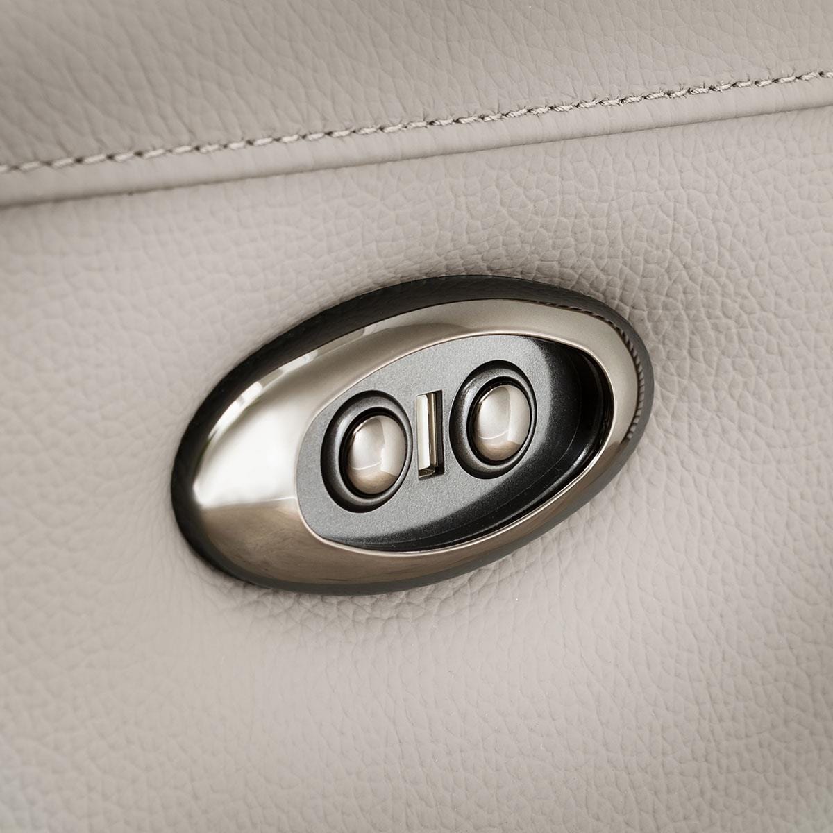 Reggie Recliner 2 Seater Leather Sofa Stone