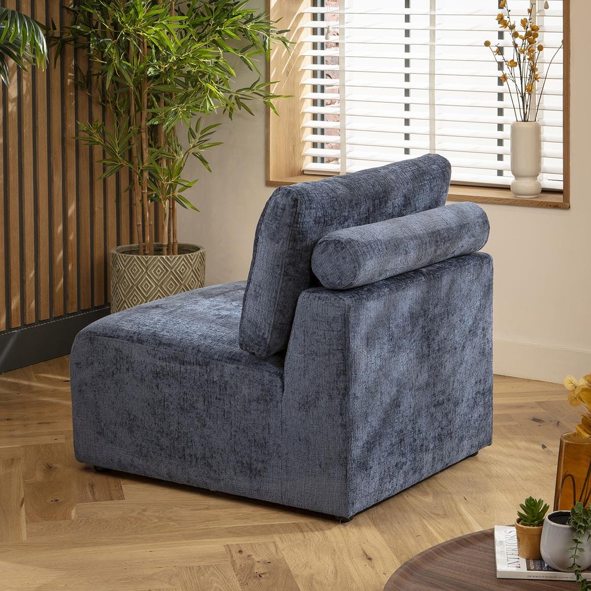 Martha Middle Section Blue Chenille 82x92cm