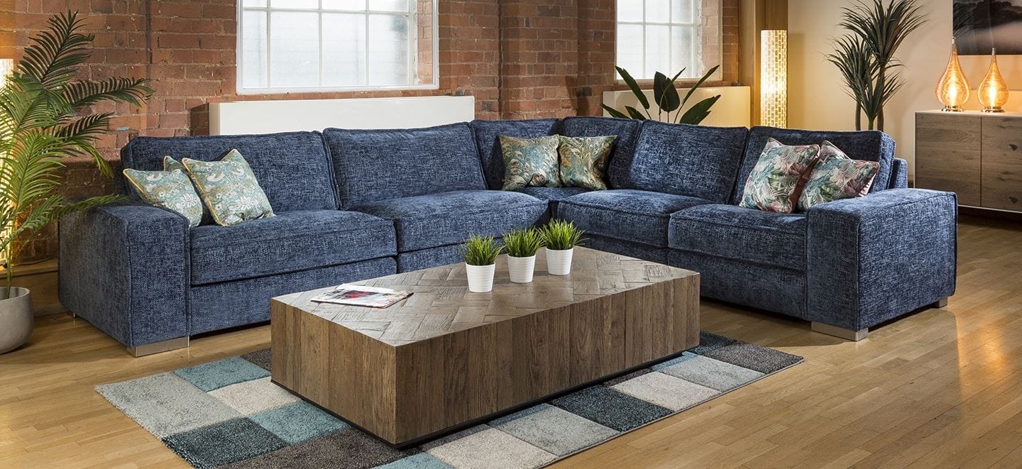 Massive Modern L Shape 6 Seater Settee Many Colours & Fabrics Lexci 6L