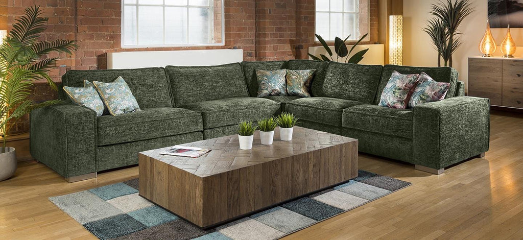 Massive Modern L Shape 6 Seater Settee Many Colours & Fabrics Lexci 6L