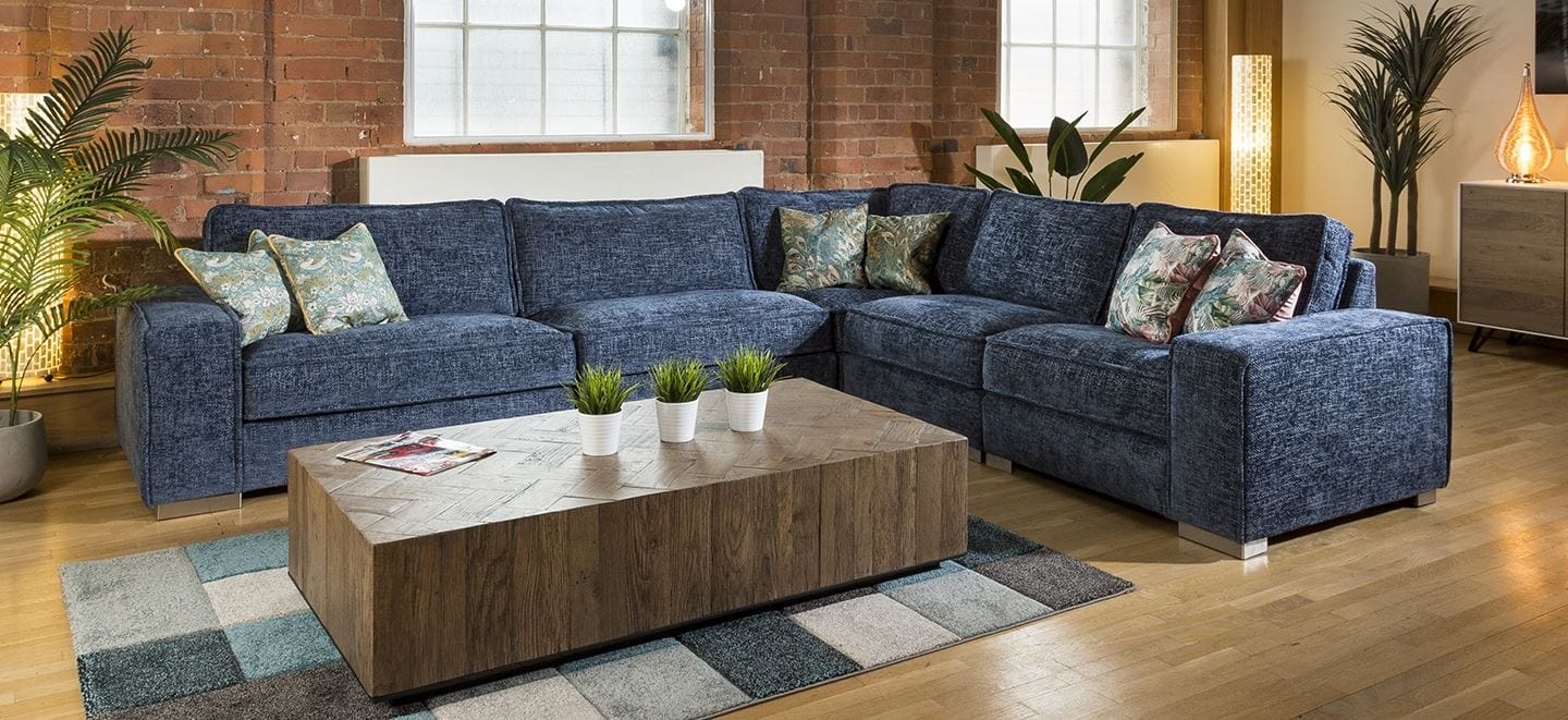 Massive Modern L Shape 6 Seater Settee Many Colours & Fabrics Lexci 6L