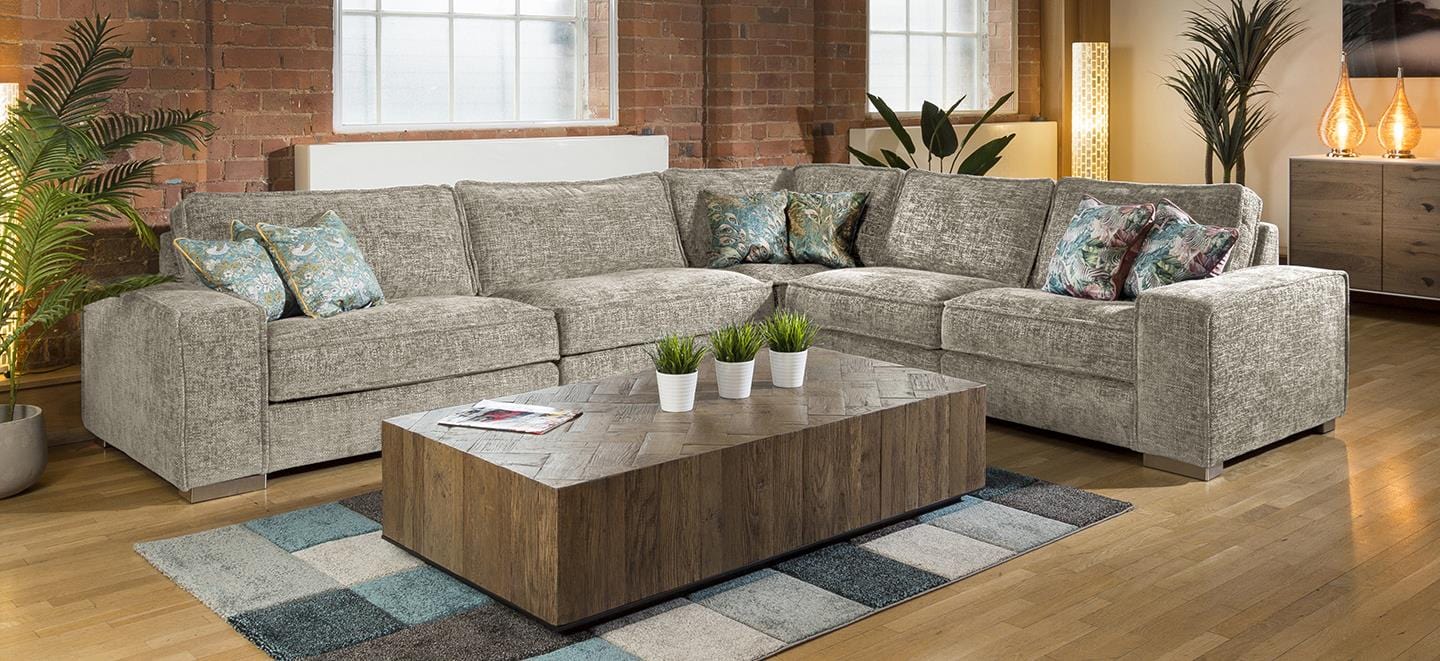 Massive Modern L Shape 6 Seater Settee Many Colours & Fabrics Lexci 6L