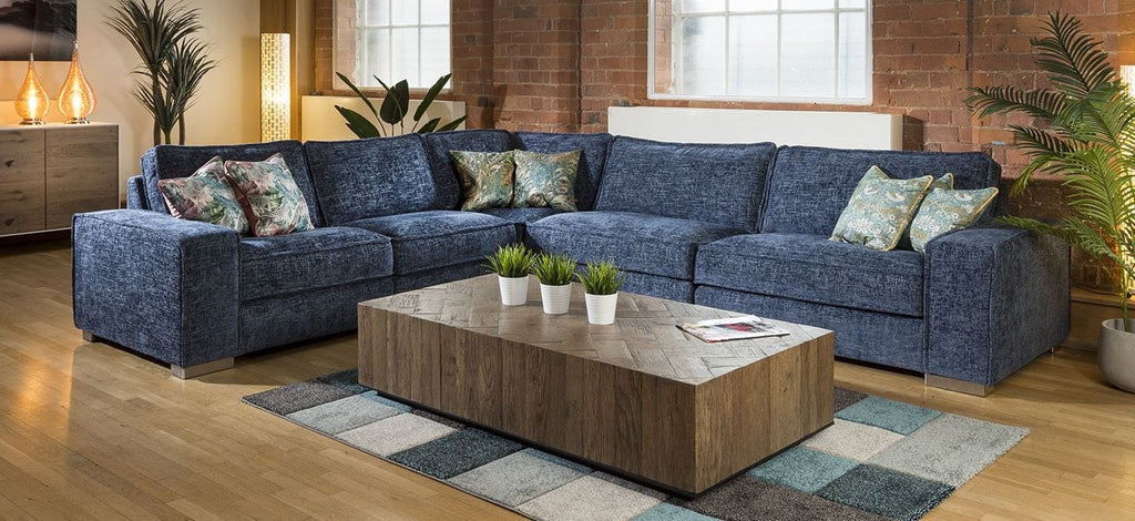 Massive Modern L Shape 6 Seater Settee Many Colours & Fabrics Lexci 6R