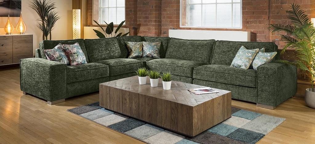 Massive Modern L Shape 6 Seater Settee Many Colours & Fabrics Lexci 6R