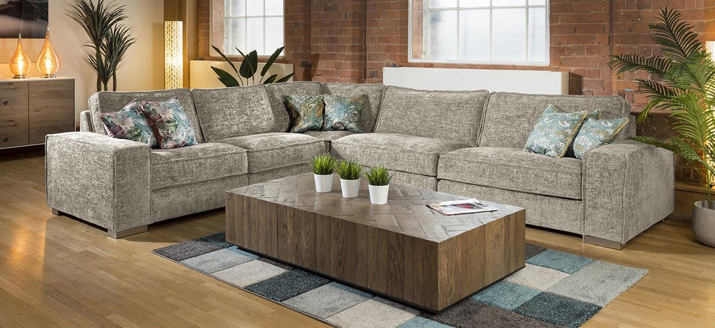 Massive Modern L Shape 6 Seater Settee Many Colours & Fabrics Lexci 6R