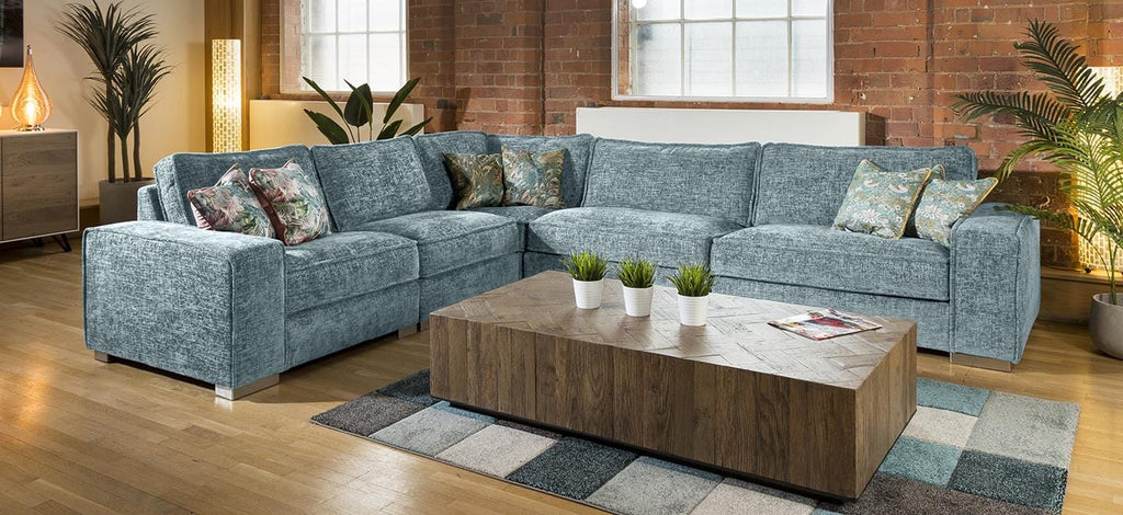 Massive Modern L Shape 6 Seater Settee Many Colours & Fabrics Lexci 6R