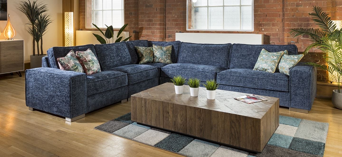 Massive Modern L Shape 6 Seater Settee Many Colours & Fabrics Lexci 6R