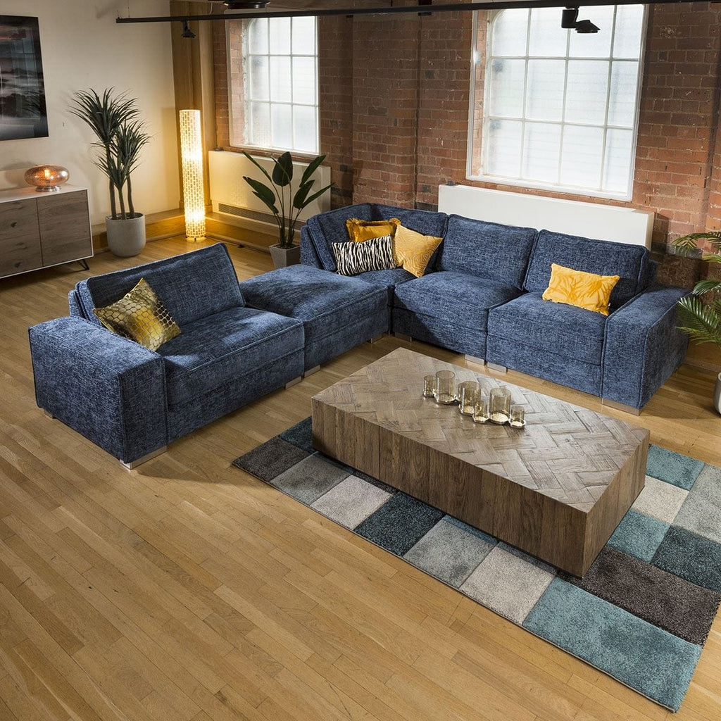 Massive Modern L Shape 6 Seater Settee Many Colours & Fabrics Lexci 7L