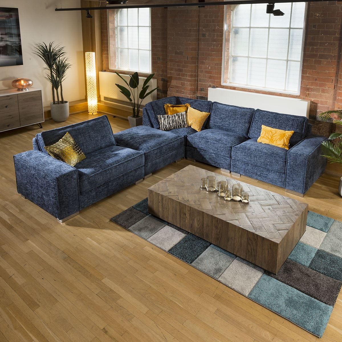 Massive Modern L Shape 6 Seater Settee Many Colours & Fabrics Lexci 7L