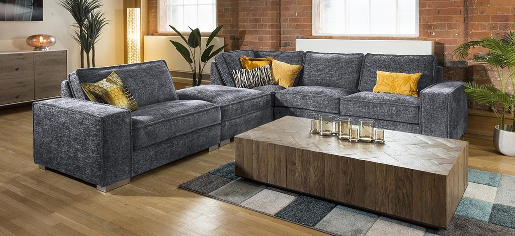 Massive Modern L Shape 6 Seater Settee Many Colours & Fabrics Lexci 7L