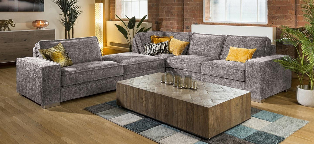 Massive Modern L Shape 6 Seater Settee Many Colours & Fabrics Lexci 7L