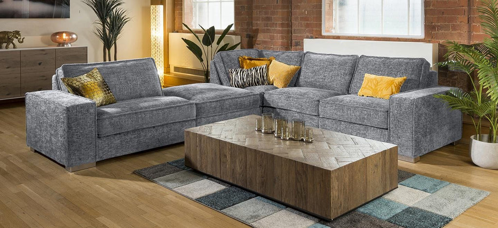 Massive Modern L Shape 6 Seater Settee Many Colours & Fabrics Lexci 7L