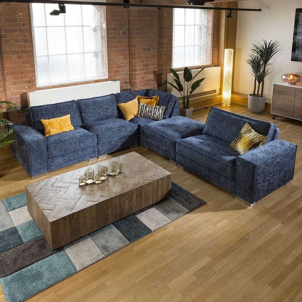 Massive Modern L Shape 6 Seater Settee Many Colours & Fabrics Lexci 7R