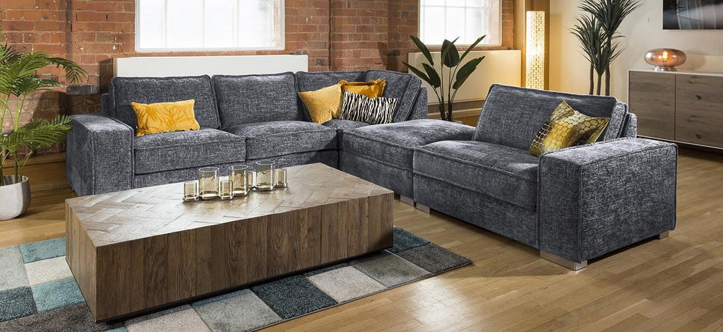 Massive Modern L Shape 6 Seater Settee Many Colours & Fabrics Lexci 7R