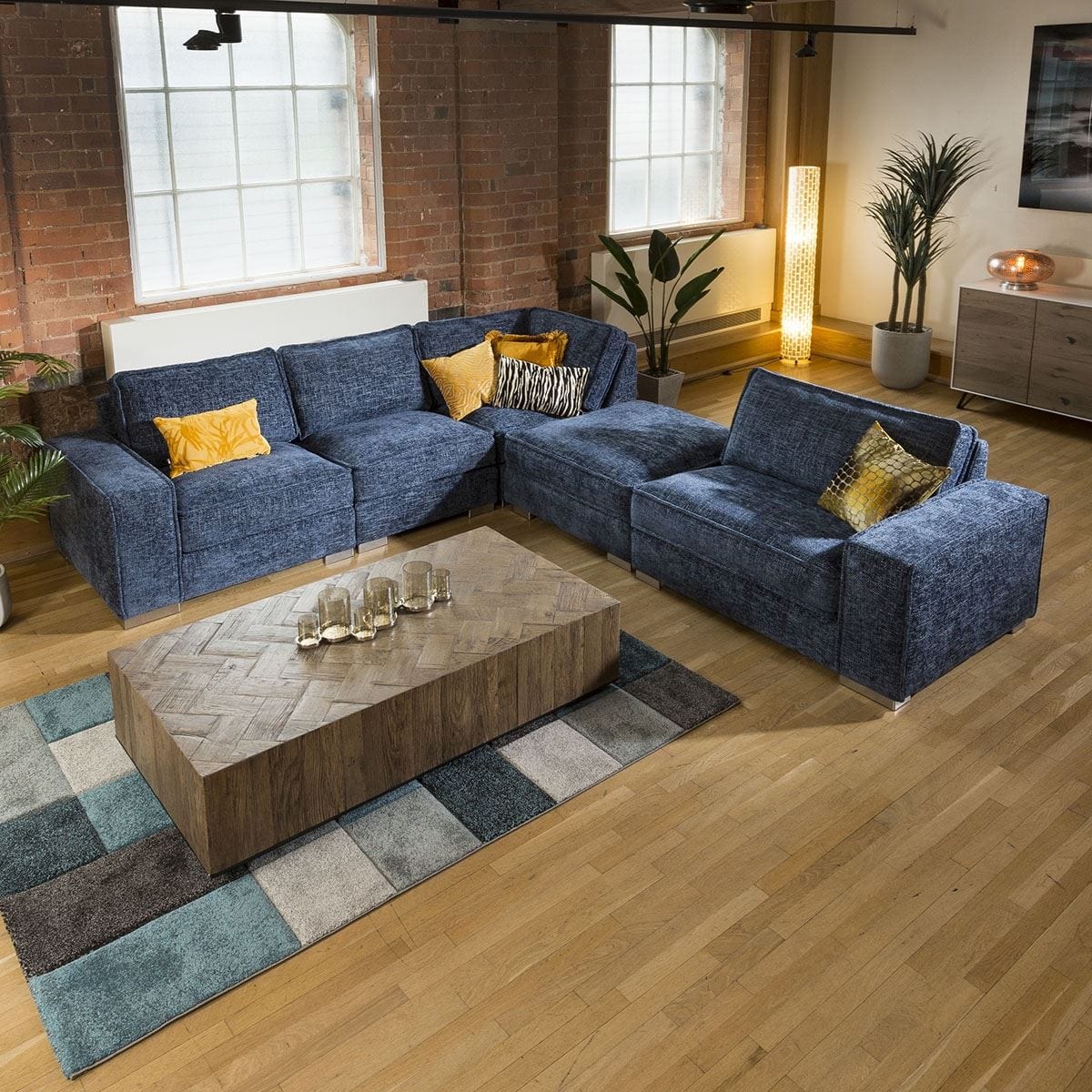 Massive Modern L Shape 6 Seater Settee Many Colours & Fabrics Lexci 7R