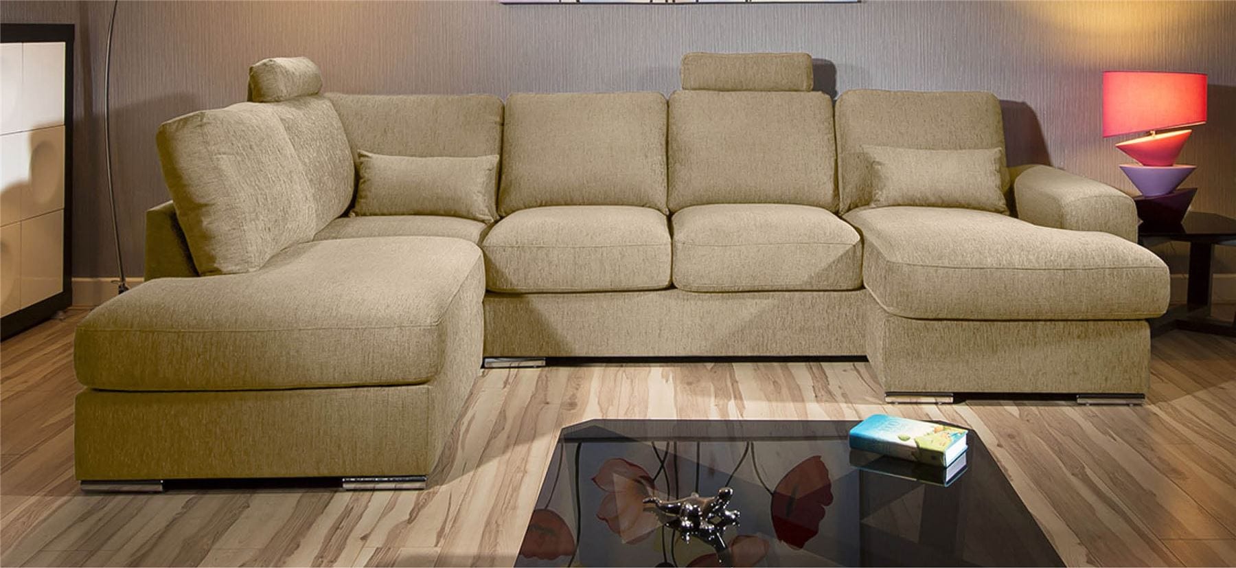 Massive Modern L Shape Quality Sofa chaise Corner Group Grande 3LH