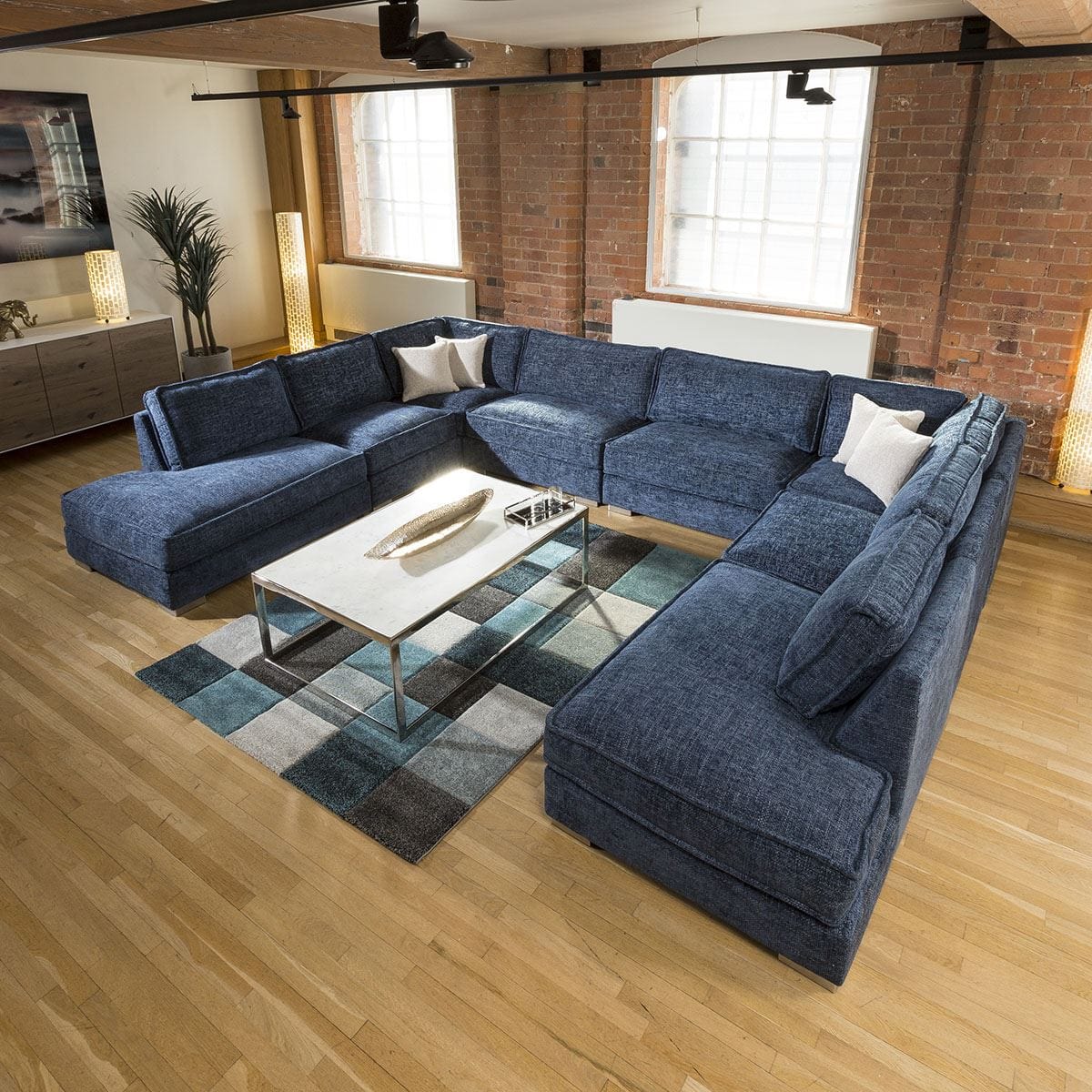 Massive Modern Soft Deep U Shaped Sofa Many Colours & Fabrics Lexci 16