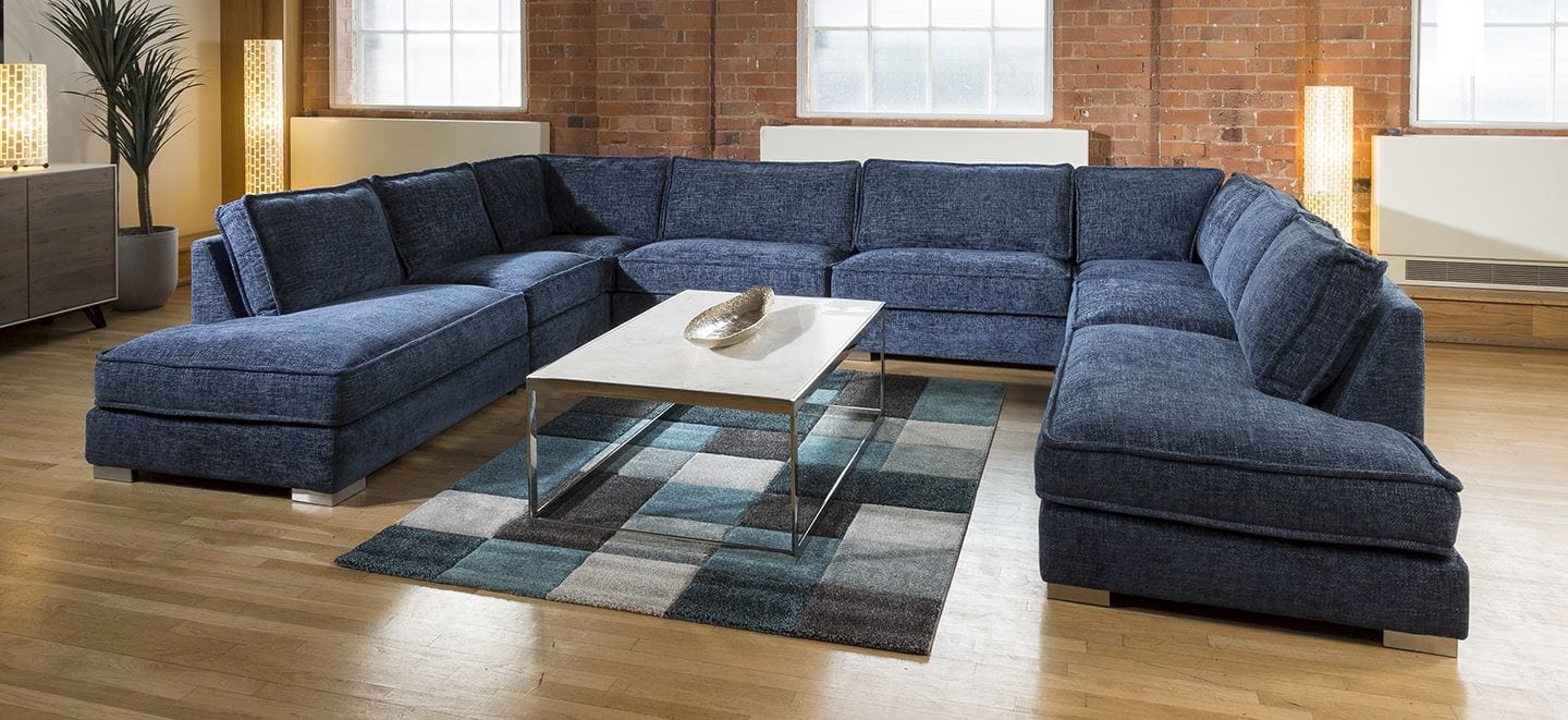 Massive Modern Soft Deep U Shaped Sofa Many Colours & Fabrics Lexci 16