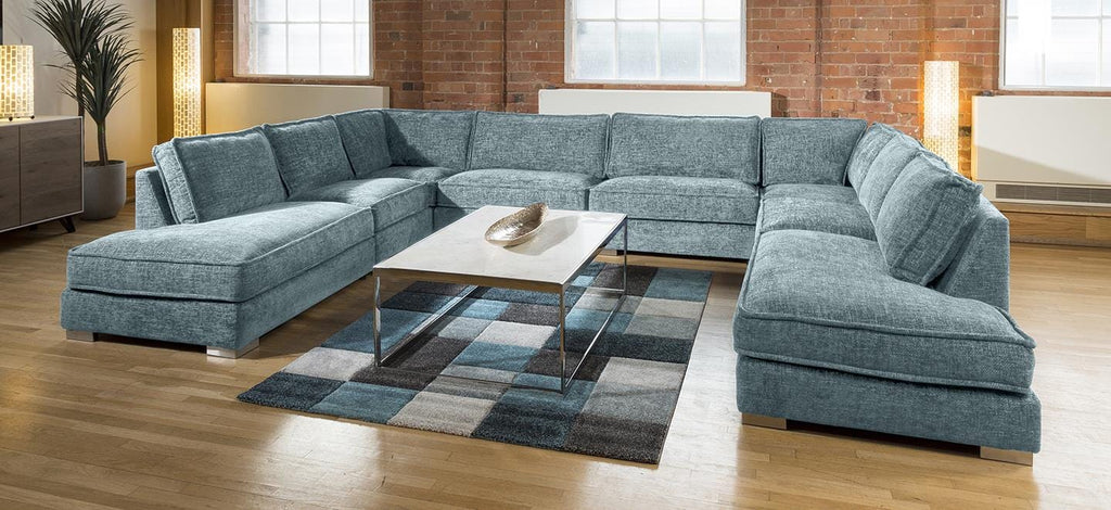 Massive Modern Soft Deep U Shaped Sofa Many Colours & Fabrics Lexci 16