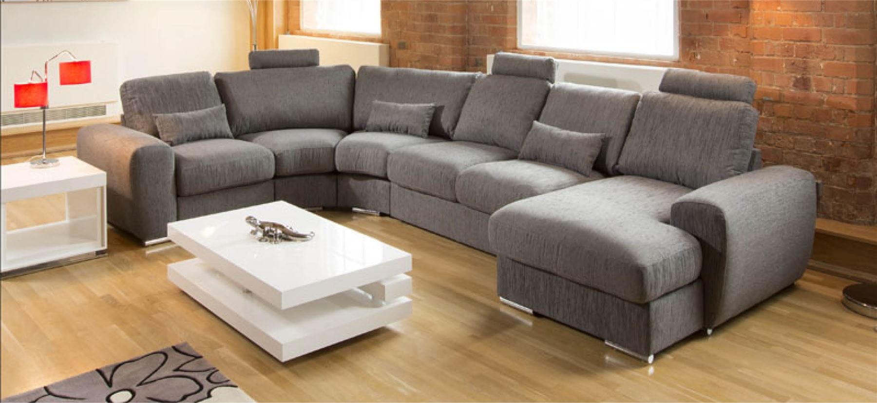 Massive Ultra Modern High Quality Sofa Settee Corner Group Grande 24RH