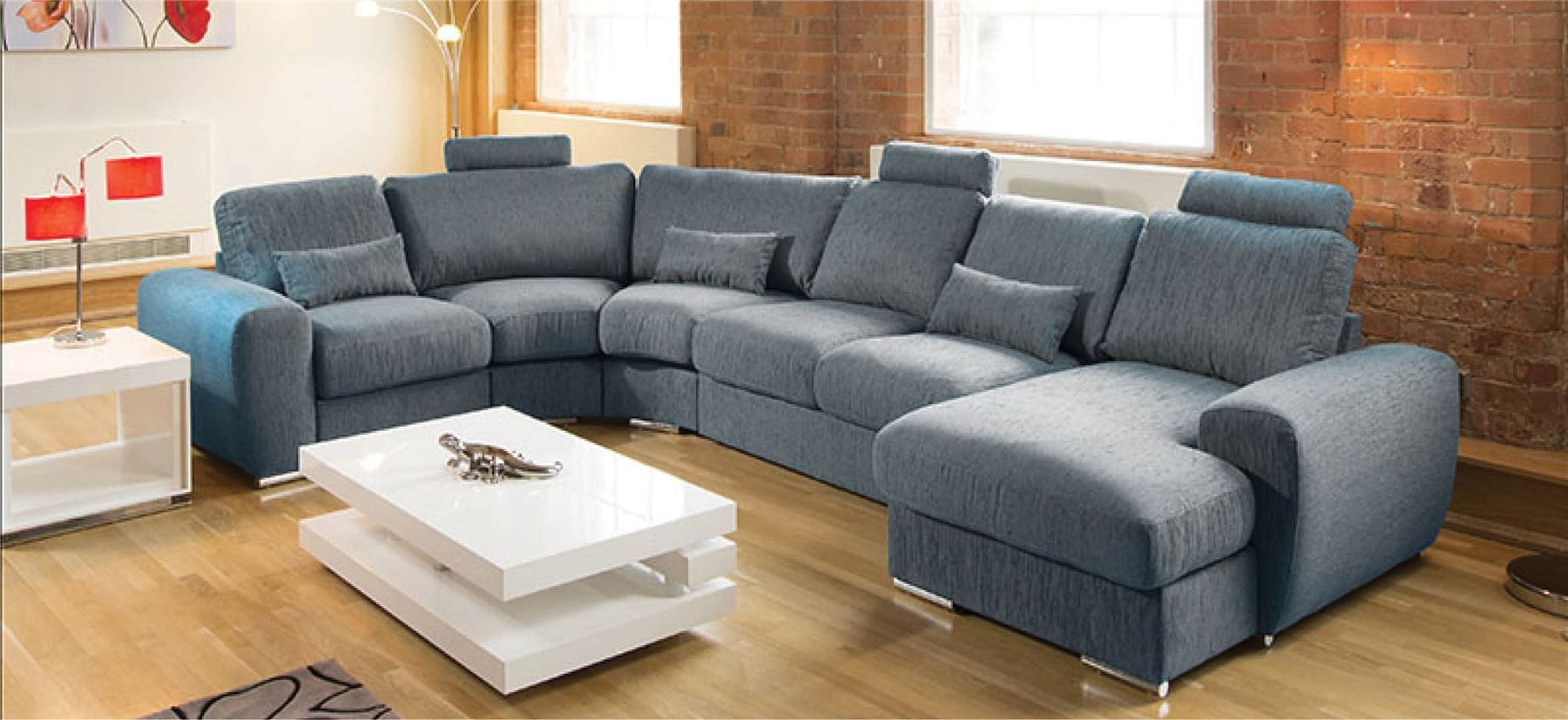 Massive Ultra Modern High Quality Sofa Settee Corner Group Grande 24RH