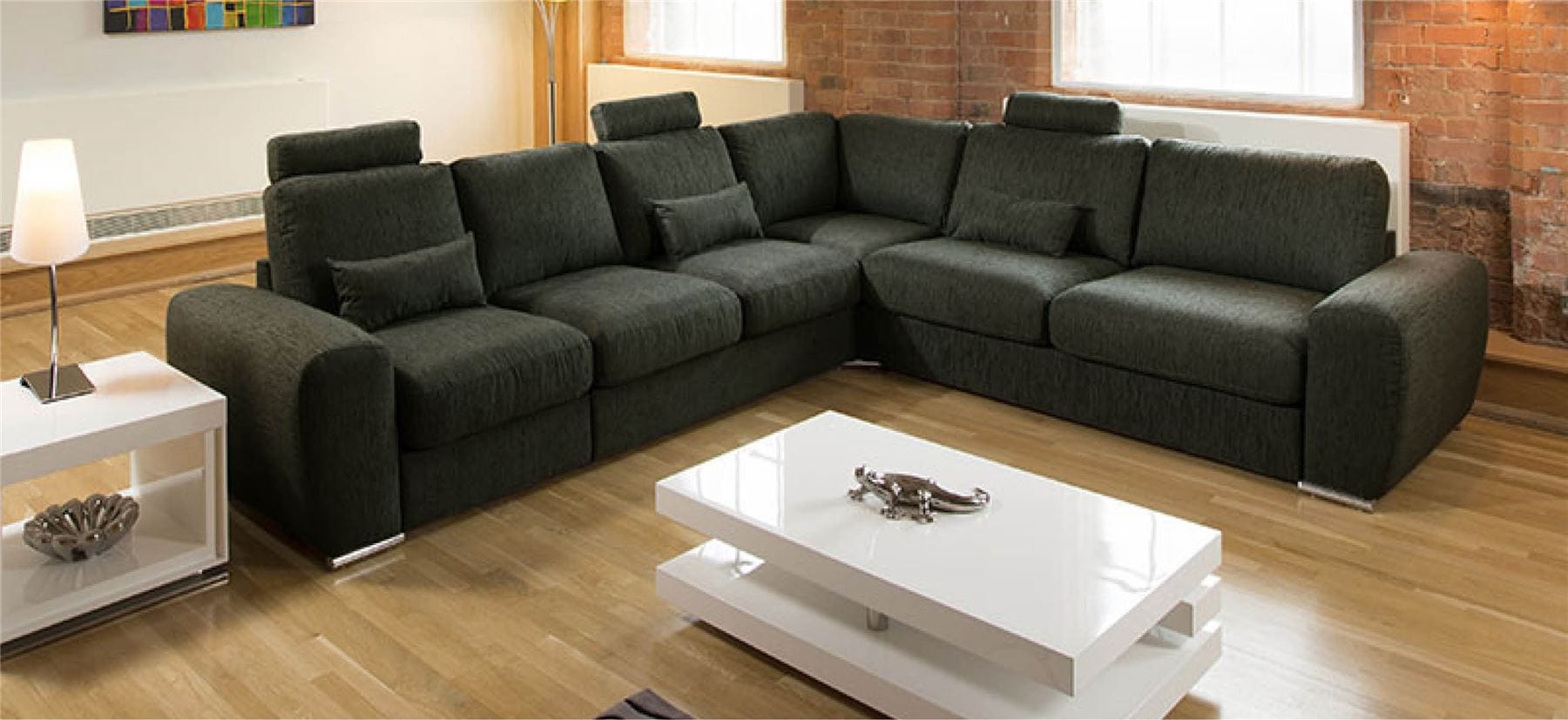 Massive Ultra Modern Premium L Shape Sofa Corner Group Grande 19LH