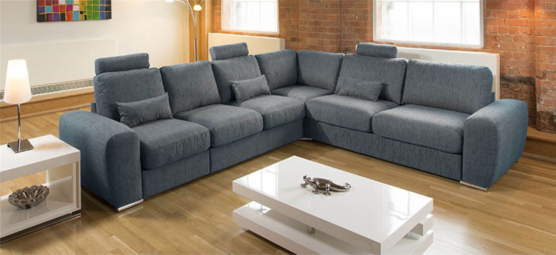 Massive Ultra Modern Premium L Shape Sofa Corner Group Grande 19LH