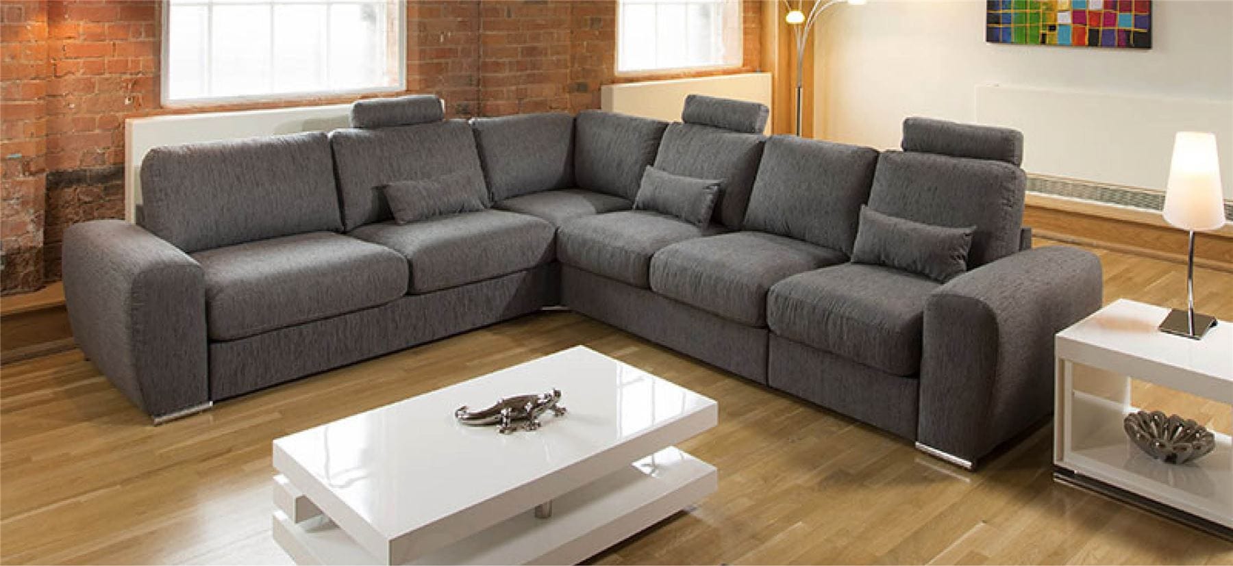 Massive Ultra Modern Premium L Shape Sofa Corner Group Grande 19RH