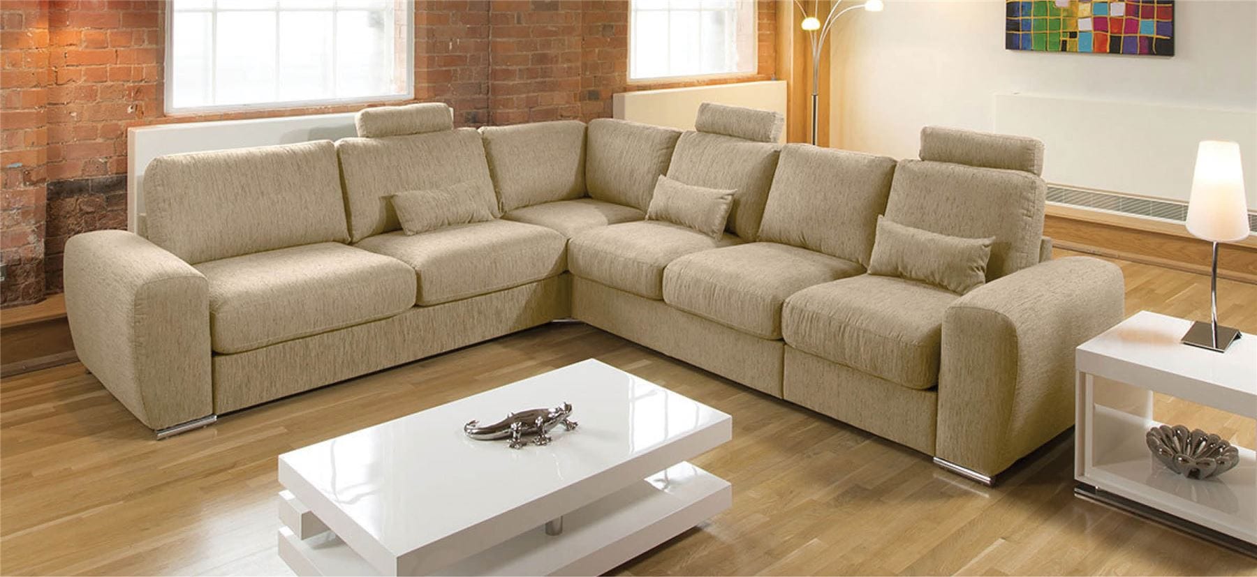 Massive Ultra Modern Premium L Shape Sofa Corner Group Grande 19RH