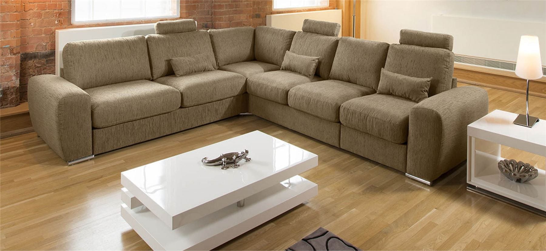 Massive Ultra Modern Premium L Shape Sofa Corner Group Grande 19RH