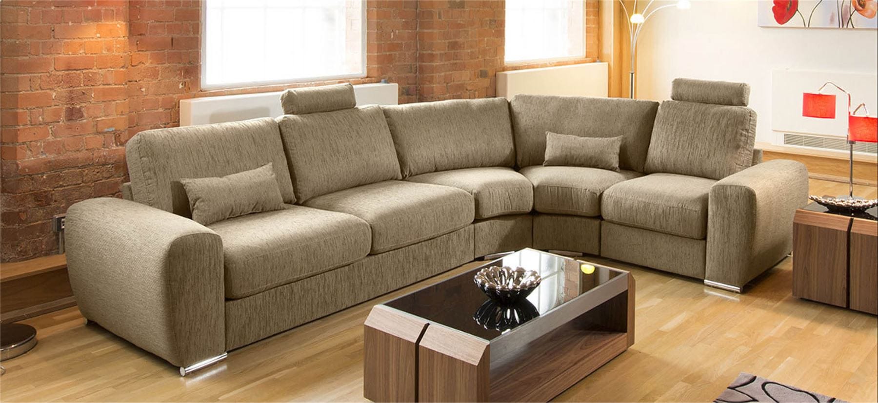 Massive Ultra Modern Quality L Shape Sofa Corner Group Grande 28LH