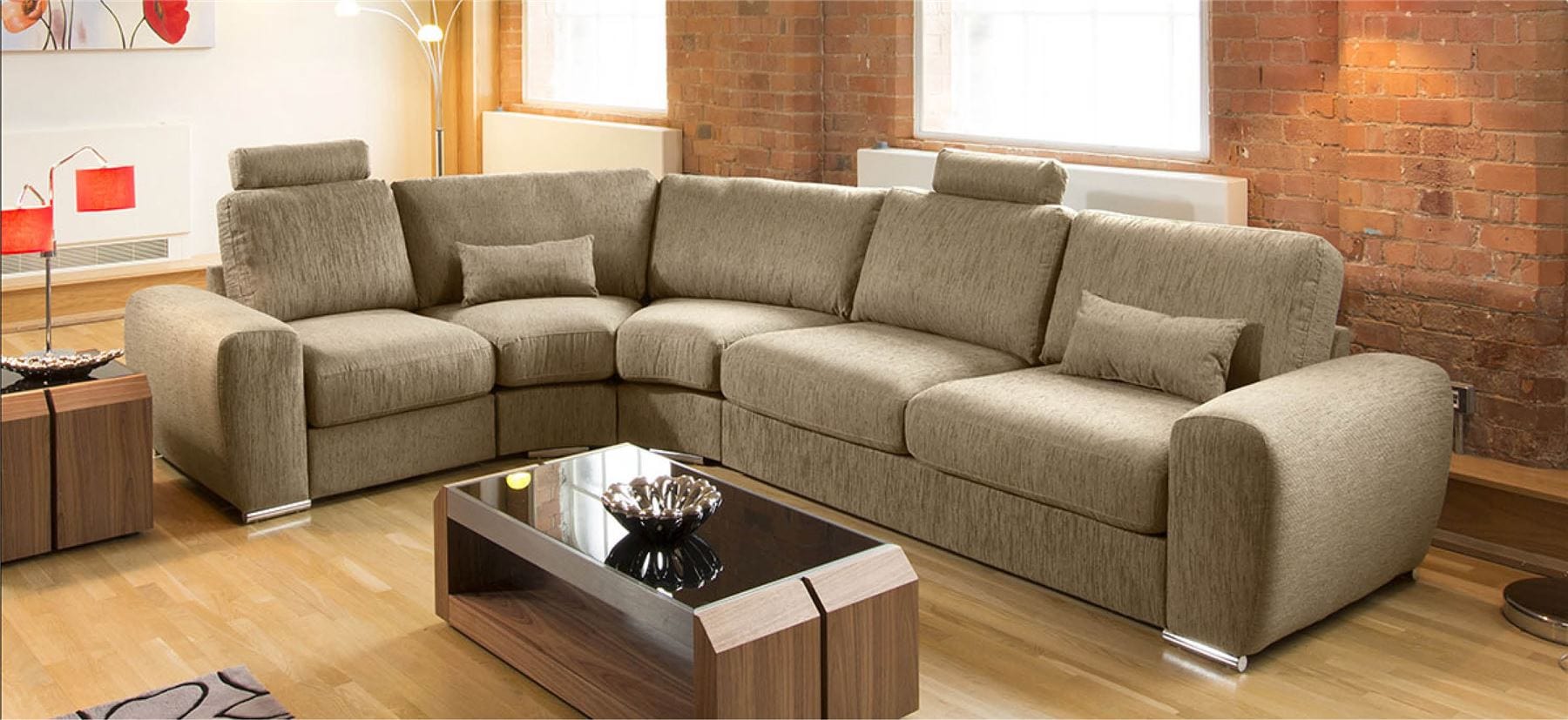 Massive Ultra Modern Quality L Shape Sofa Corner Group Grande 28RH