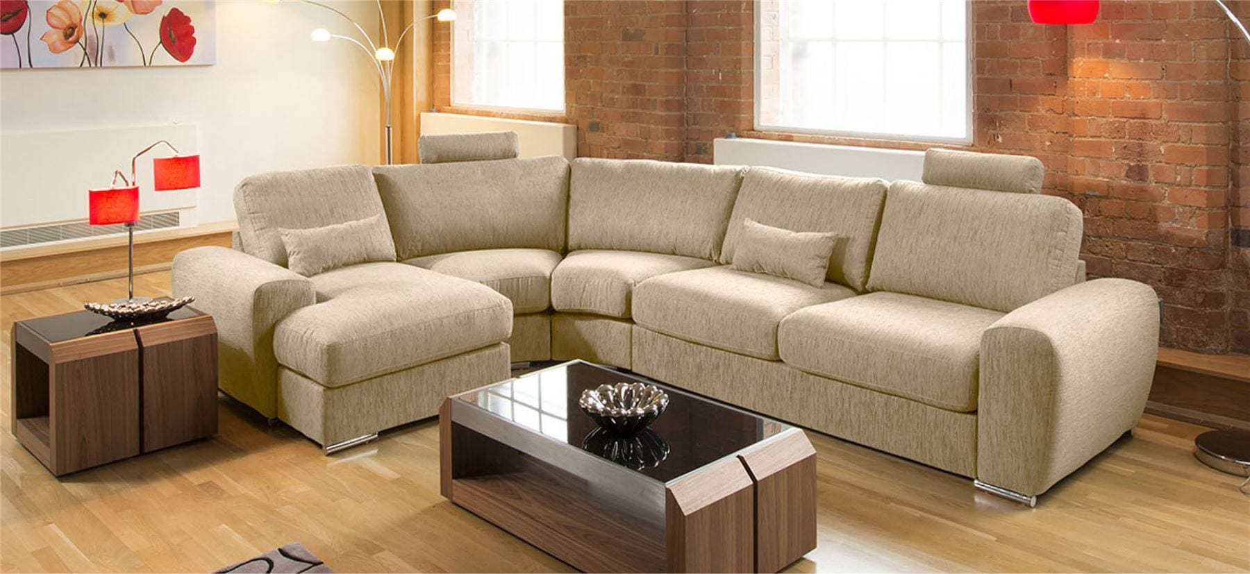 Massive Ultra Modern Quality L Shape Sofa Corner Group Grande 29RH