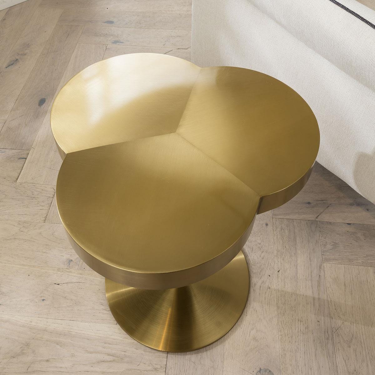 Metal Tripod Side Lamp Table Luxury Gold Stainless Steel Metal 48cm