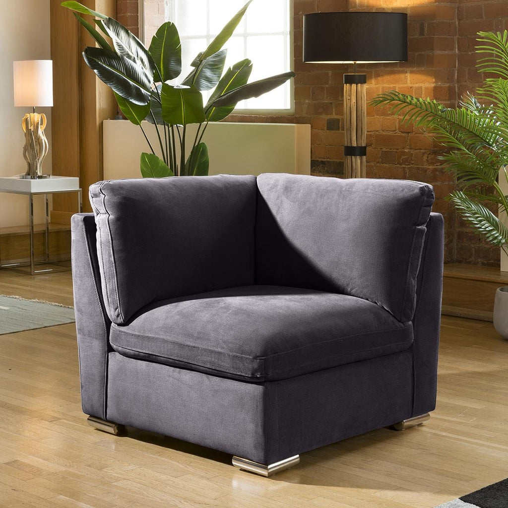 Mikey 8 Seater U-Shape Sofa Dark Grey 380x285cm 11