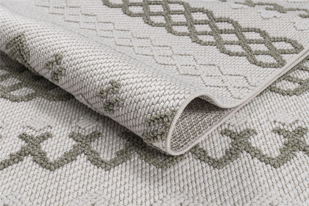 Miya Medium Rug Green / Grey / White 160 X 230cm