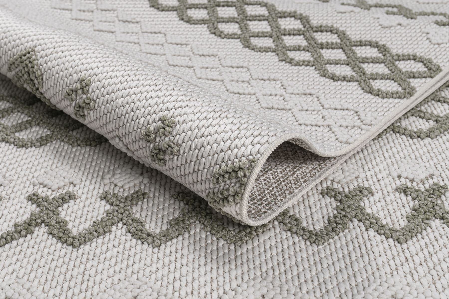 Miya Medium Rug Green / Grey / White 160 X 230cm