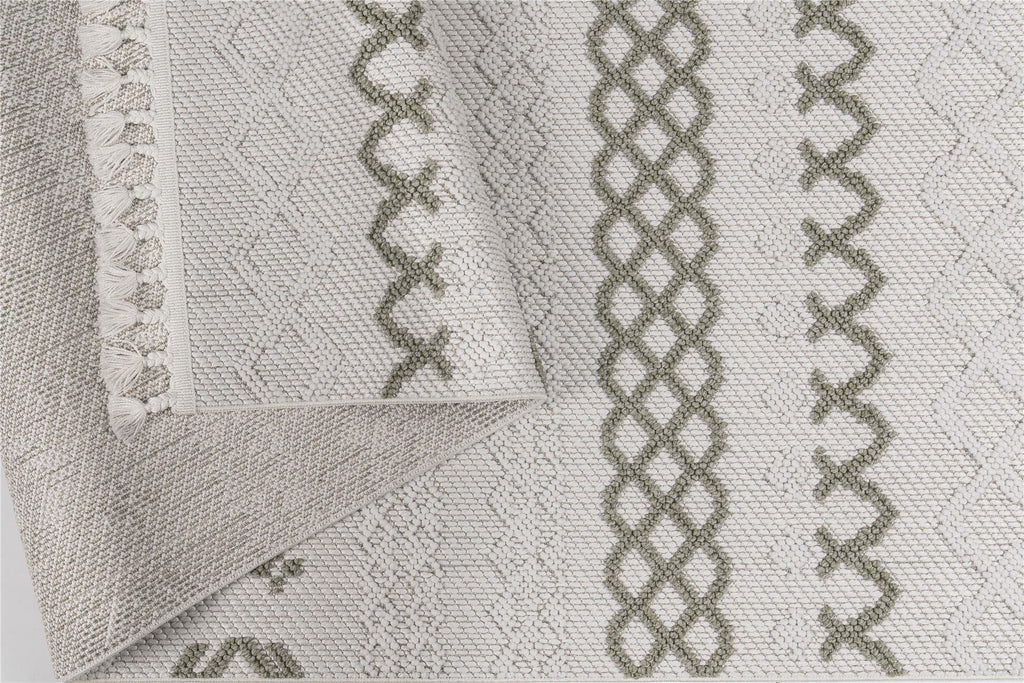 Miya Medium Rug Green / Grey / White 160 X 230cm