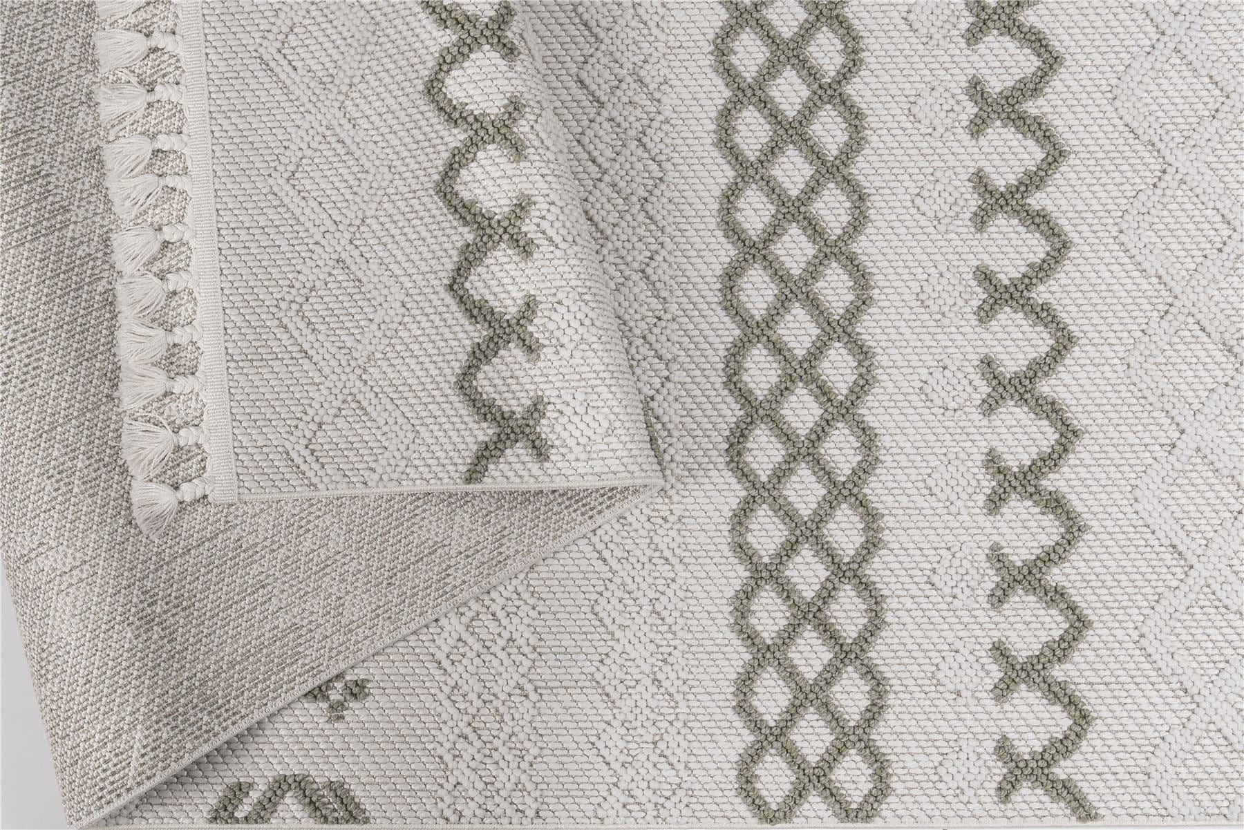 Miya Medium Rug Green / Grey / White 160 X 230cm