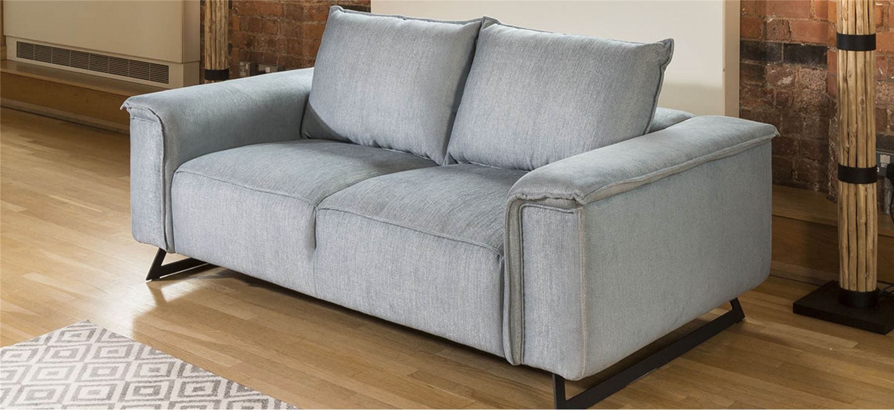 Quatropi Effie Premium Large 2 Seater Sofa Soft Sit Many Fabrics 2.2mt