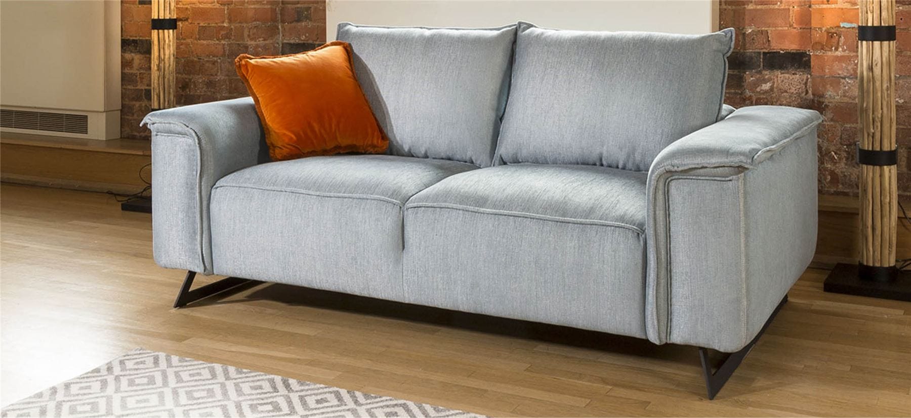 Quatropi Effie Premium Large 2 Seater Sofa Soft Sit Many Fabrics 2.2mt