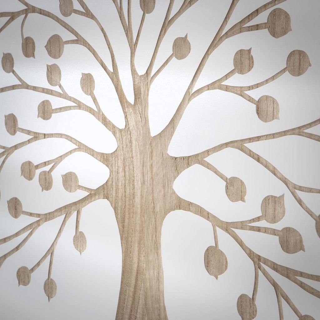 3-Piece Panel Wall Artwork White & Natural Wood 180x60cm