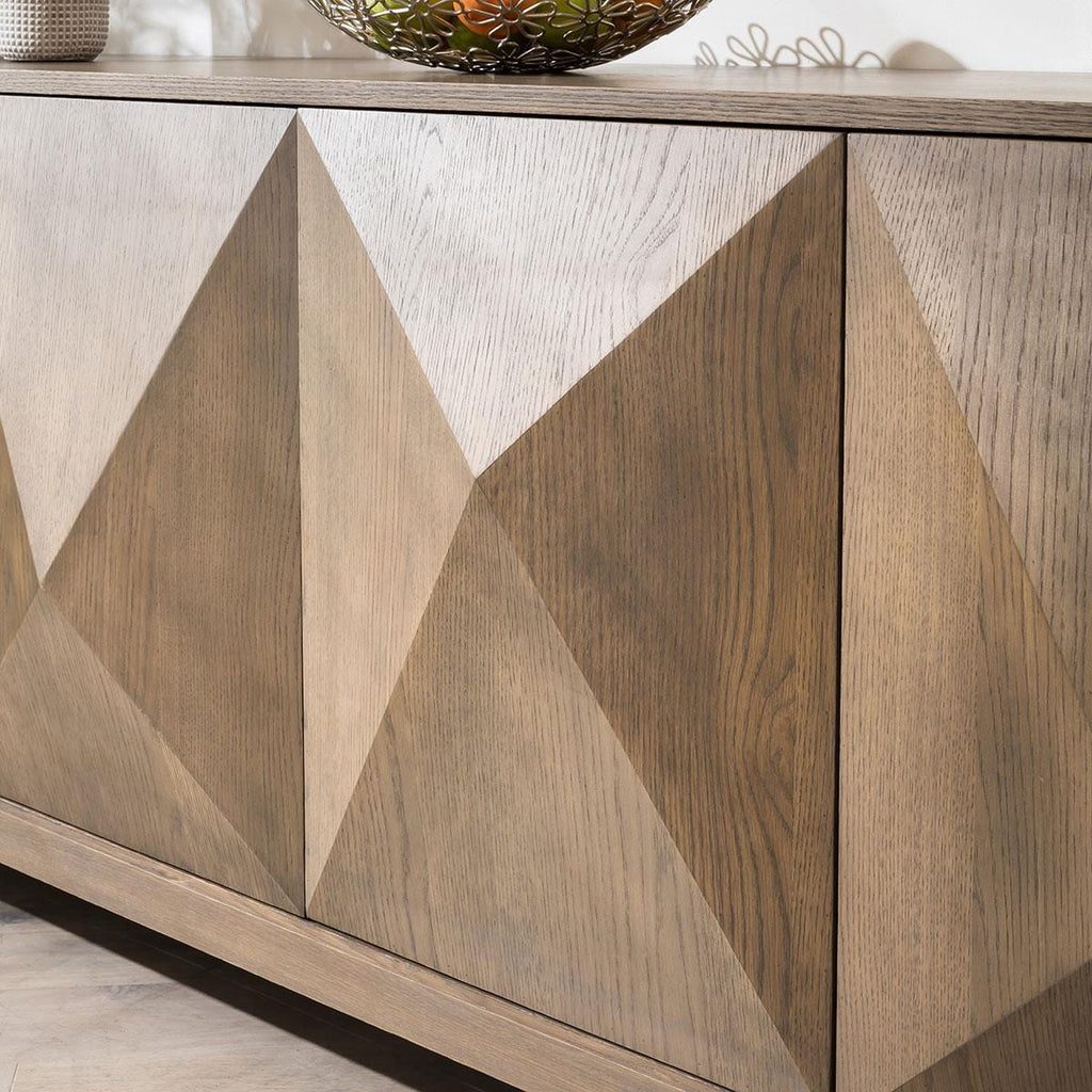 Convex Geometric Sideboard Buffet Grey 180cm