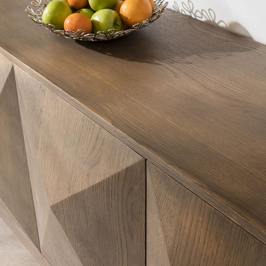 Convex Geometric Sideboard Buffet Grey 180cm