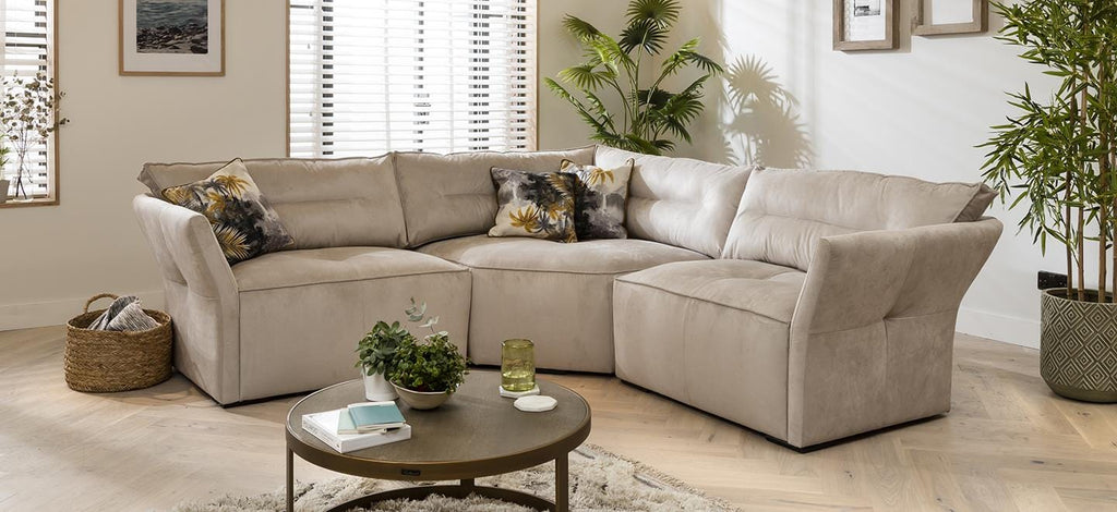 Quatropi 4 Seater Modular Corner Sofa - Snuggle Chair, L-Shape, Salsa 242x242cm