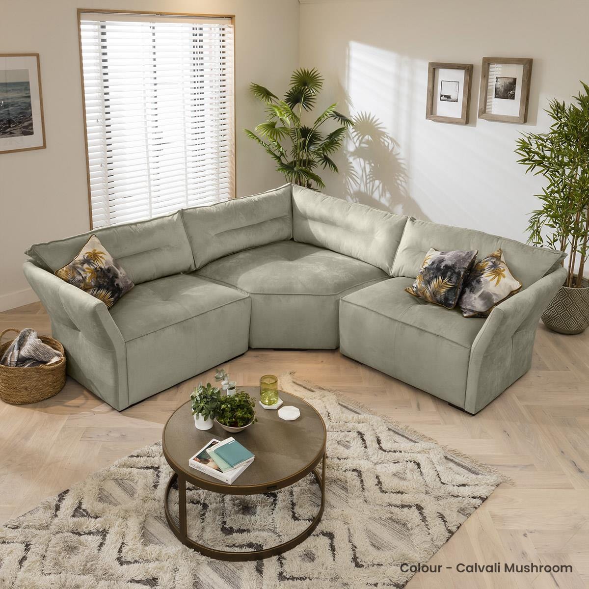 Quatropi 4 Seater Modular Corner Sofa - Snuggle Chair, L-Shape, Salsa 242x242cm